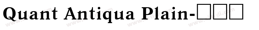 Quant Antiqua Plain字体转换